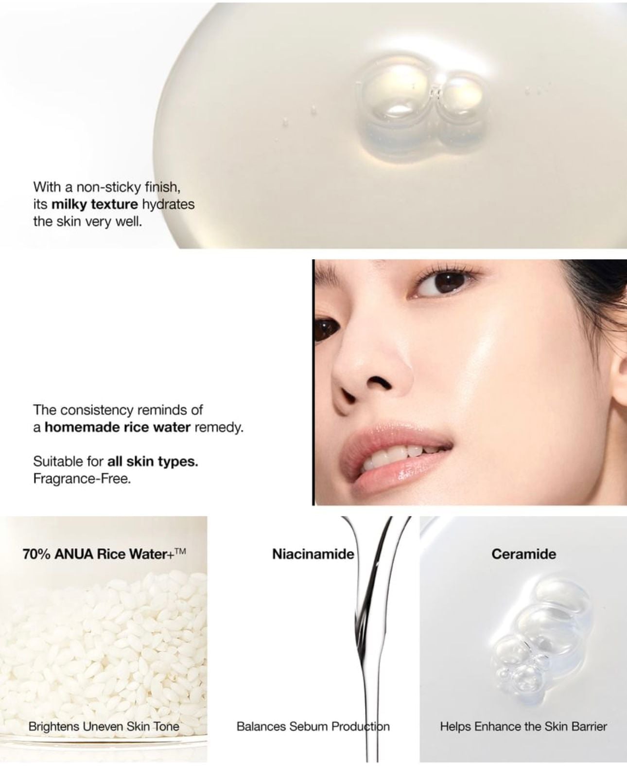 ANUA - RICE 70 GLOW MILKY TONER 250ml