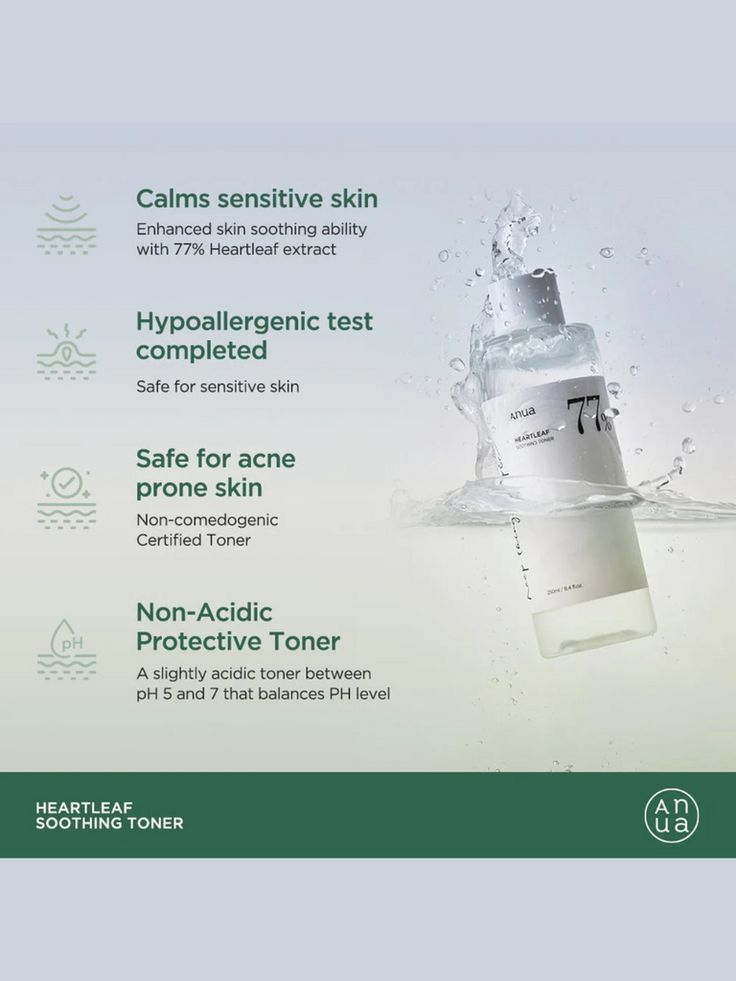 ANUA 77+ HEARTLEAF TONER 250ML