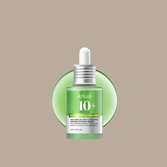 ANUA AZELAIC ACID 10+HYALURON REDNESS SOOTHING SERUM  30ML