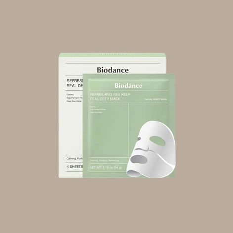 BIODANCE REFRESHING SEA KELP REAL DEEP MASK 1 CAJA (4PCS)