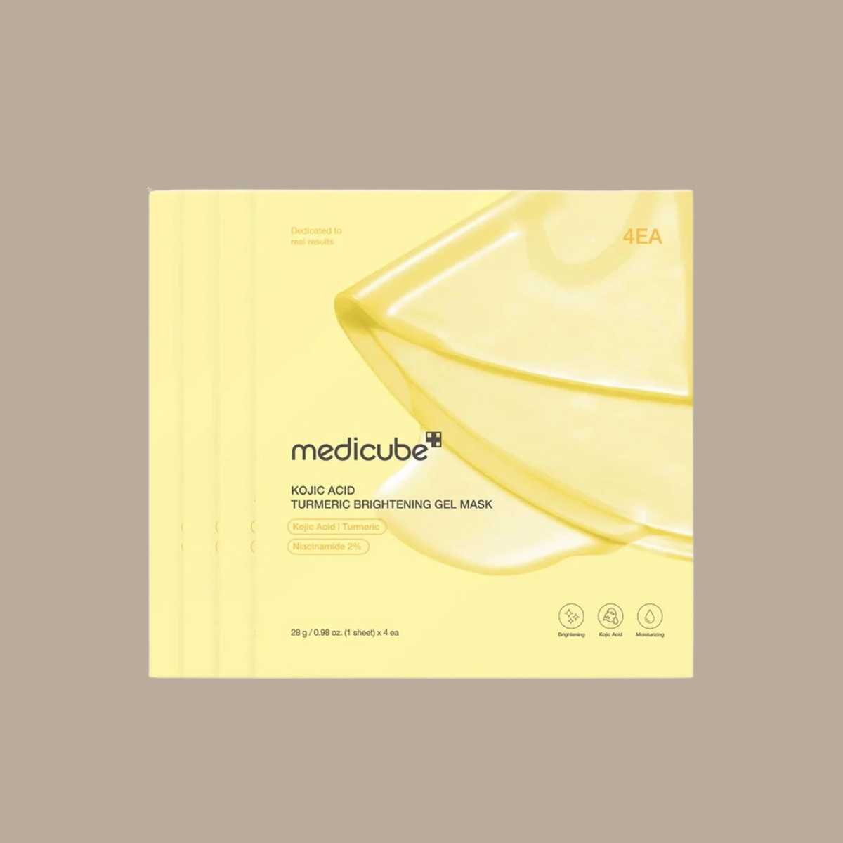 MEDICUBE KOJIC ACID TUMMERIC BRIGHTENING GEL MASK (PAQUETE 4 PIEZAS)