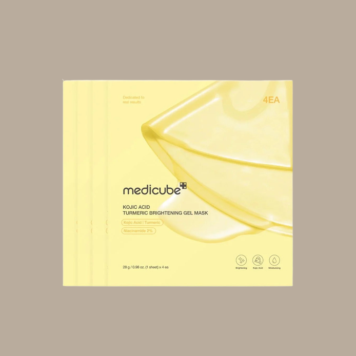 MEDICUBE KOJIC ACID TUMMERIC BRIGHTENING GEL MASK (PAQUETE 4 PIEZAS)