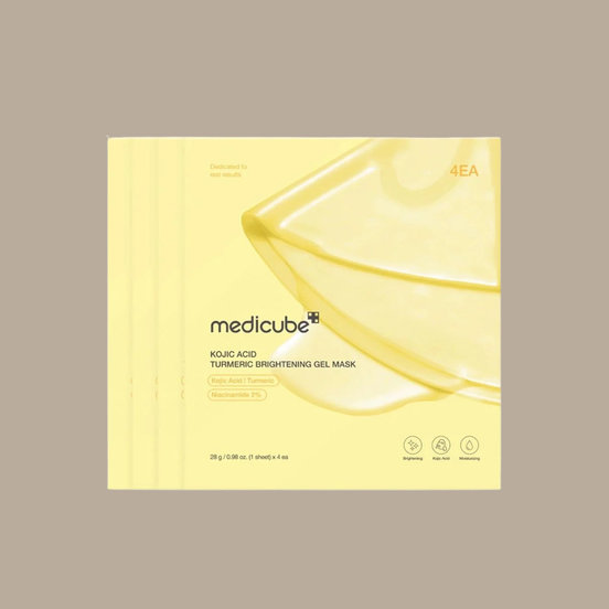 MEDICUBE KOJIC ACID TUMMERIC BRIGHTENING GEL MASK (PAQUETE 4 PIEZAS)