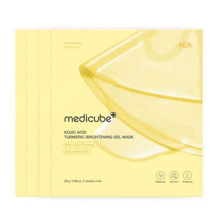 MEDICUBE KOJIC ACID TUMMERIC BRIGHTENING GEL MASK (PAQUETE 4 PIEZAS)