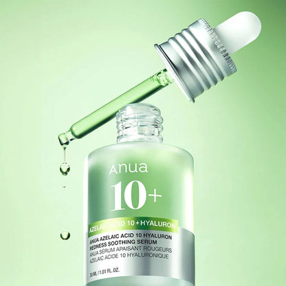 ANUA AZELAIC ACID 10+HYALURON REDNESS SOOTHING SERUM  30ML