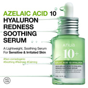 ANUA AZELAIC ACID 10+HYALURON REDNESS SOOTHING SERUM  30ML