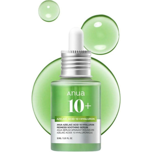 ANUA AZELAIC ACID 10+HYALURON REDNESS SOOTHING SERUM  30ML