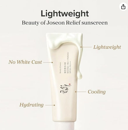 BEAUTY OF JOSEON RELIEF SUNSCREEN 50ML